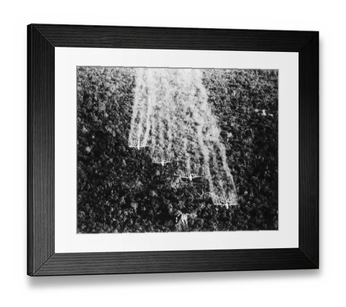 Framed Print : Four USAF Planes Spraying Defolient Framed Print : Four USAF Planes Spraying Defolient