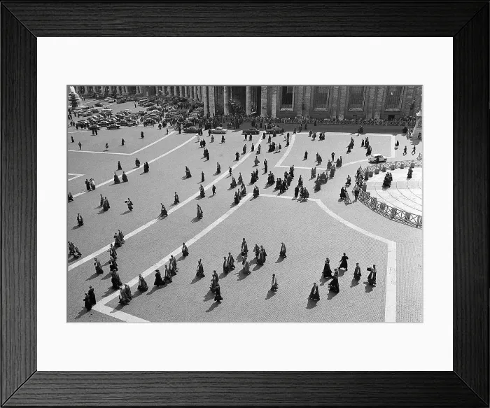 Framed Print : Council Fathers in St. Peter's Square Framed Print : Council Fathers in St. Peter's Square