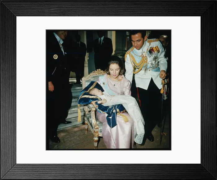 Framed Print : King Constantine and Queen Anne-Marie with Child Framed Print : King Constantine and Queen Anne-Marie with Child
