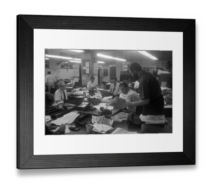Framed Print : New York Post Newsroom Framed Print : New York Post Newsroom