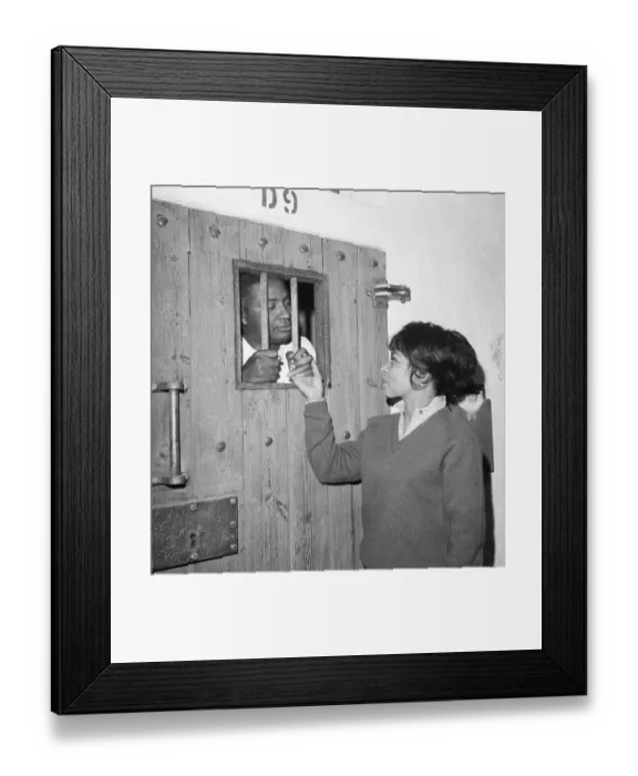 Framed Print : Ruby Dee Locking Up Husband Ossie Davis Framed Print : Ruby Dee Locking Up Husband Ossie Davis