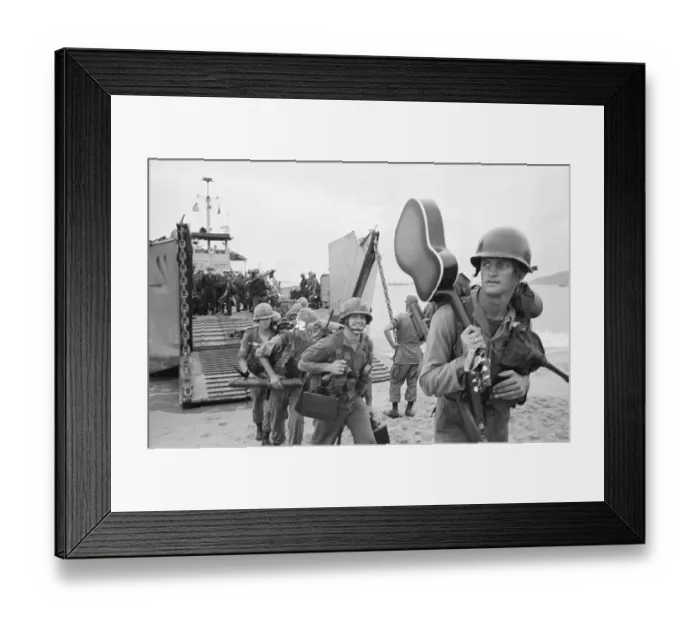 Framed Print : American Soldiers Arriving in Vietnam Framed Print : American Soldiers Arriving in Vietnam