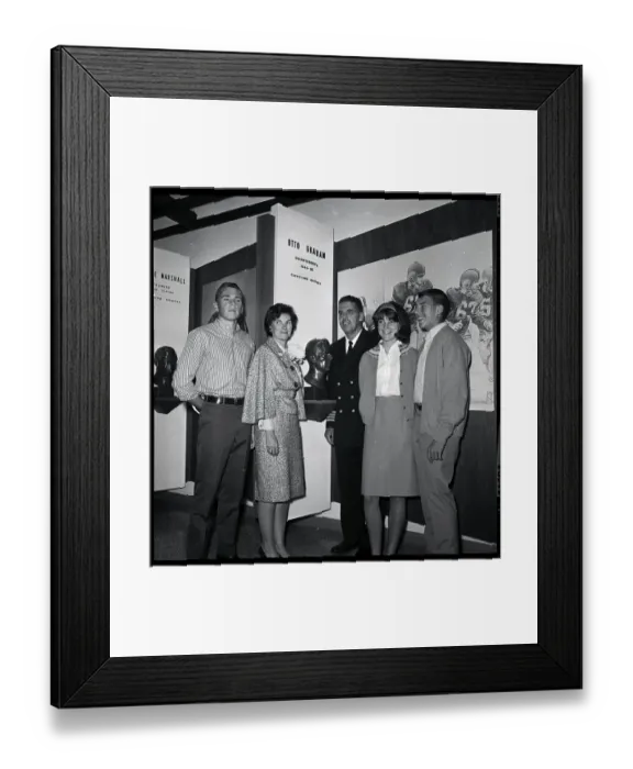 Framed Print : Otto Graham at Hall of Fame With Family Framed Print : Otto Graham at Hall of Fame With Family