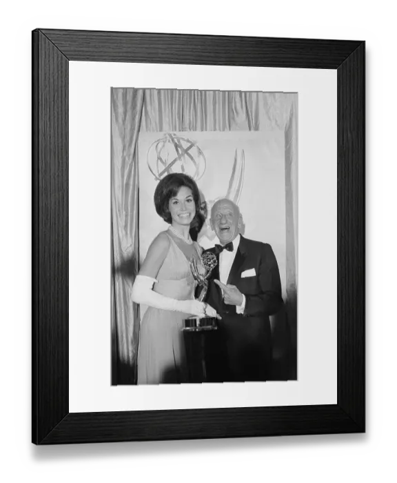 Framed Print : Mary Tyler Moore and Jimmy Durante at 1965 Emmys Framed Print : Mary Tyler Moore and Jimmy Durante at 1965 Emmys