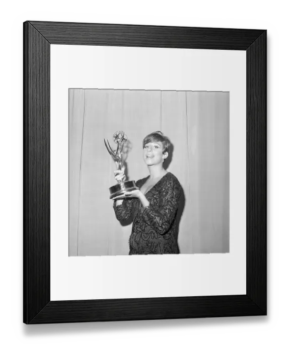 Framed Print : Barbara Streisand Holds Emmy Award Framed Print : Barbara Streisand Holds Emmy Award
