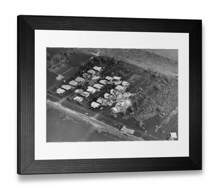 Framed Print : Aerial View of Hurricane Betsy's Destruction Framed Print : Aerial View of Hurricane Betsy's Destruction