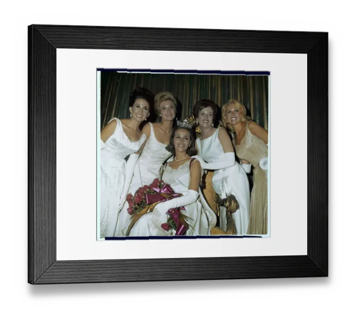 Framed Print : Miss America Posing with Her Court Framed Print : Miss America Posing with Her Court