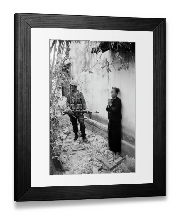 Framed Print : Marine Guards Vietnamese Woman Framed Print : Marine Guards Vietnamese Woman