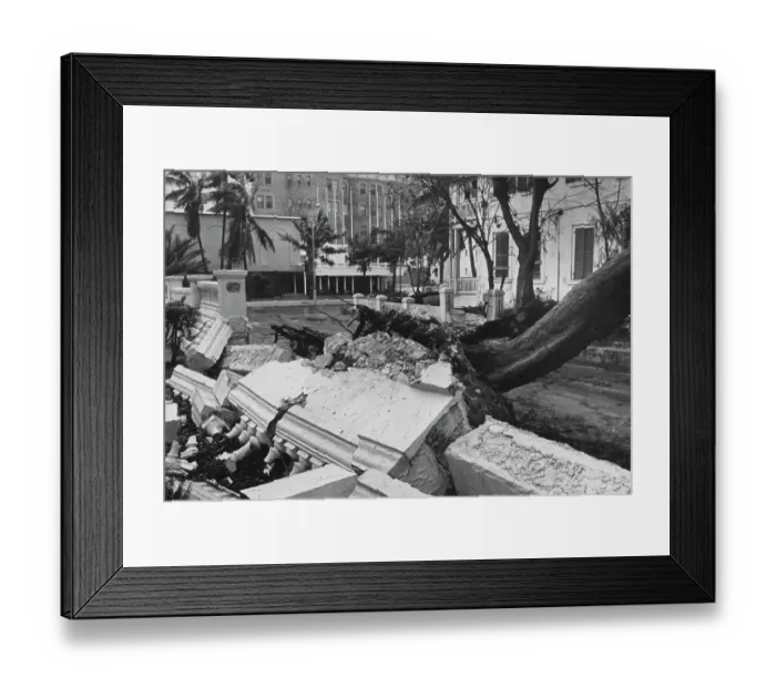 Framed Print : Hurricane Betsy Batters Nassau Framed Print : Hurricane Betsy Batters Nassau