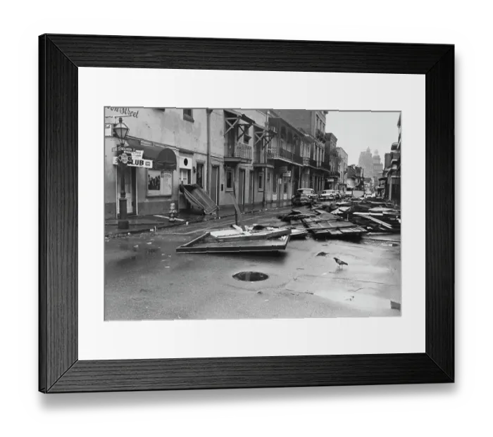 Framed Print : Hurricane Betsy Destruction
