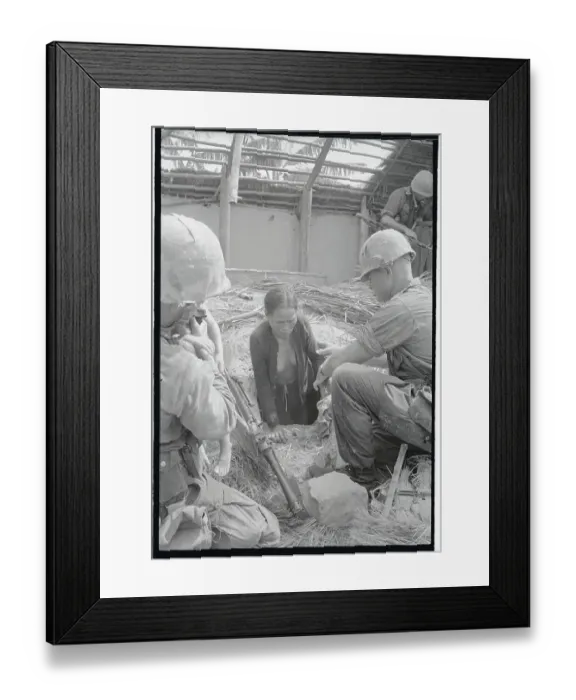 Framed Print : Marines with Vietnamese Woman Framed Print : Marines with Vietnamese Woman