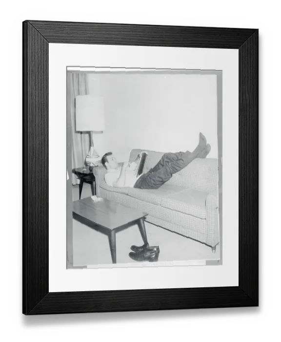 Framed Print : William Shatner Reading His Script Framed Print : William Shatner Reading His Script