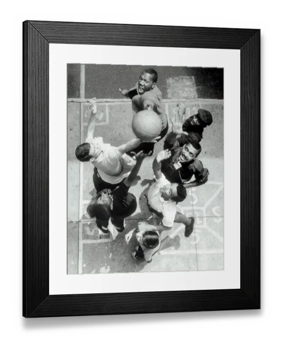 Framed Print : Kids Playing Basketball Framed Print : Kids Playing Basketball