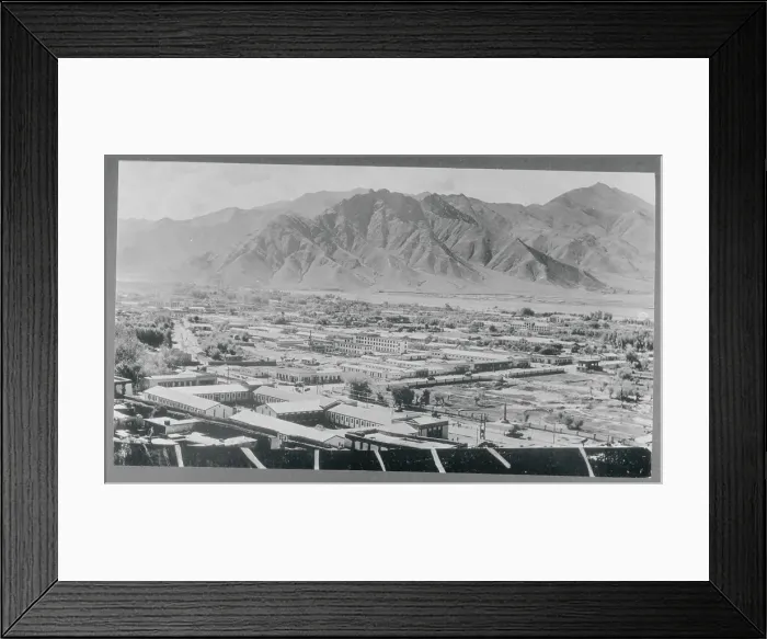 Framed Print : Aerial View of Lhasa and Tibet Plateau Framed Print : Aerial View of Lhasa and Tibet Plateau
