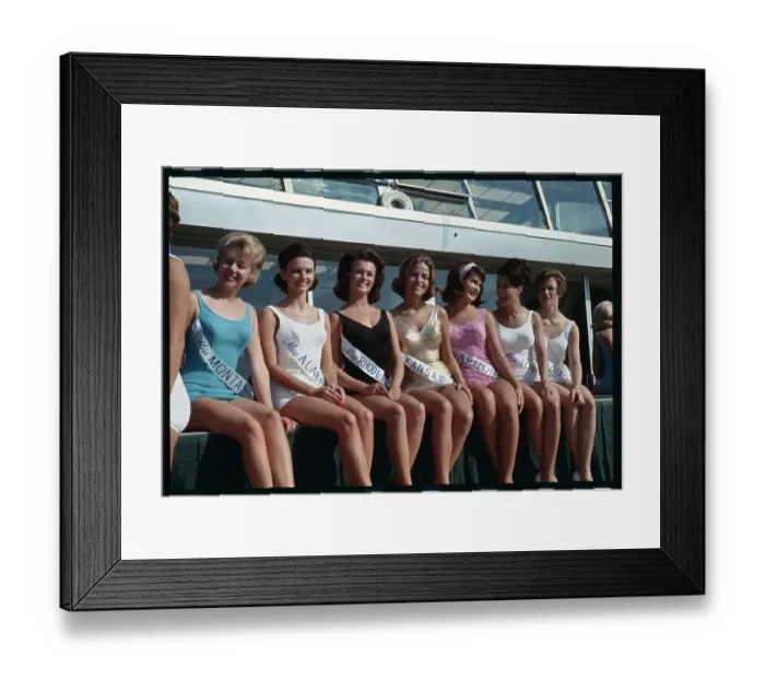 Framed Print : Line of Miss America Contestants Framed Print : Line of Miss America Contestants