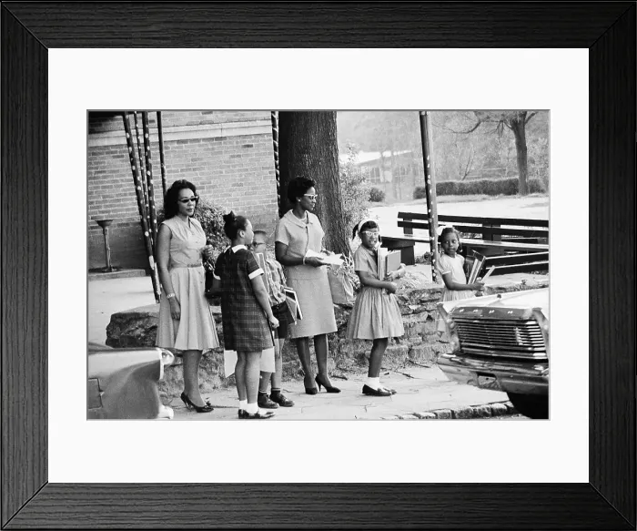 Framed Print : Mrs. King with Mrs. Abernathy and Their Children Framed Print : Mrs. King with Mrs. Abernathy and Their Children