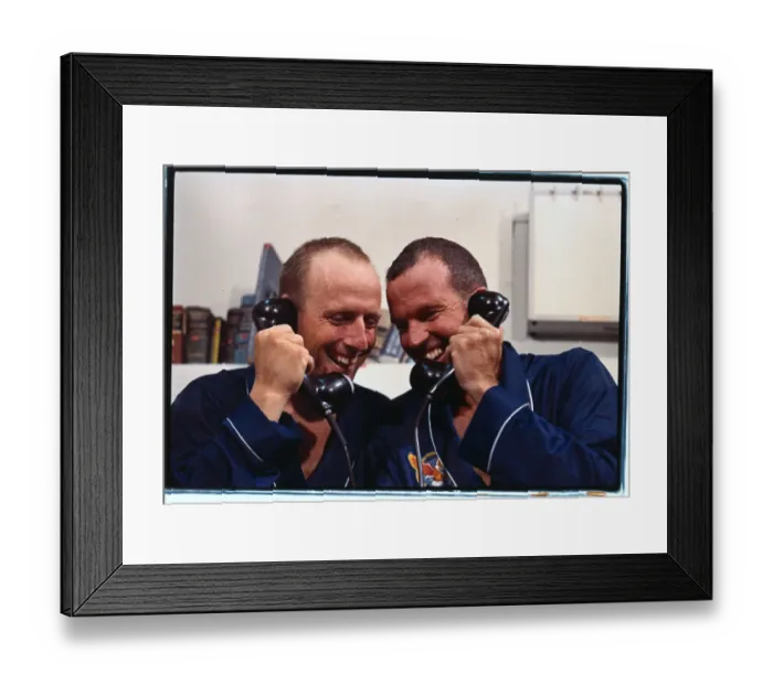 Framed Print : L Gordon Cooper and Charles Conrad Jr on Telephone Framed Print : L Gordon Cooper and Charles Conrad Jr on Telephone
