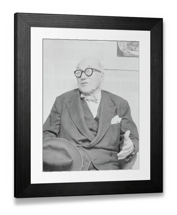 Framed Print : Portrait of Charles Le Corbusier Framed Print : Portrait of Charles Le Corbusier