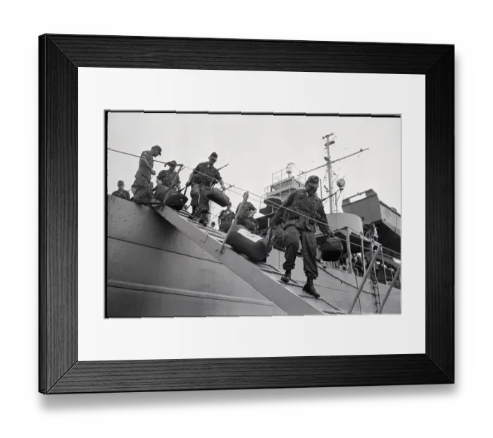 Framed Print : Troops Heading To South Vietnam Framed Print : Troops Heading To South Vietnam
