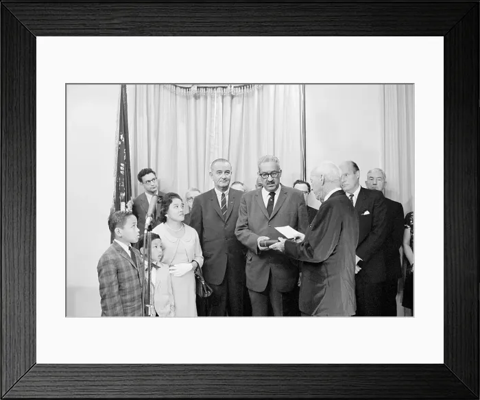 Framed Print : Thurgood Marshall Taking Oath