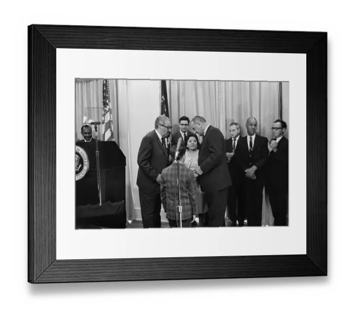 Framed Print : Thurgood Marshall W / Family & President Framed Print : Thurgood Marshall W / Family & President