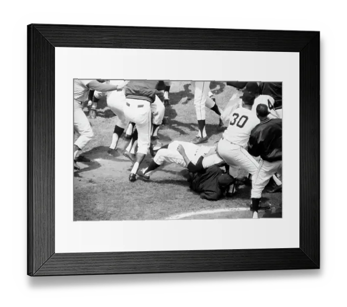 Framed Print : Brawl Between Giants and Dodgers Framed Print : Brawl Between Giants and Dodgers