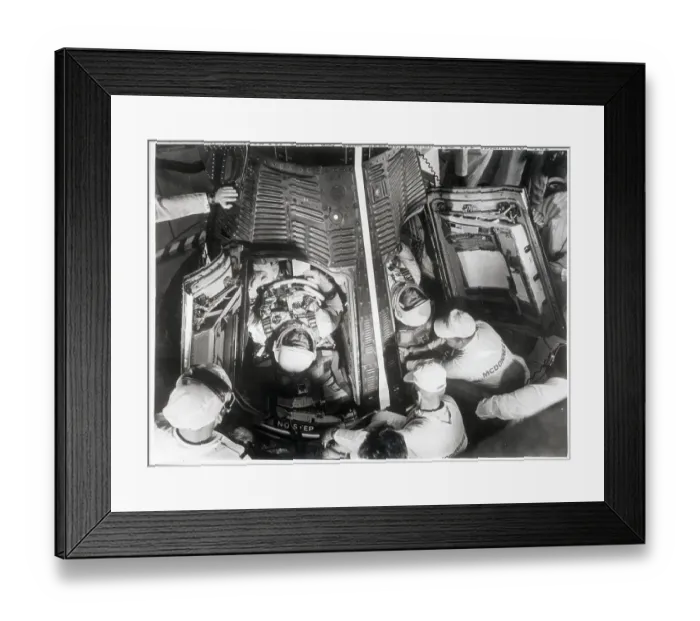 Framed Print : Astronauts Lie on Backs in Space Capsule Framed Print : Astronauts Lie on Backs in Space Capsule