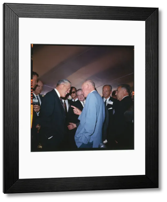 Framed Print : Dwight D. Eisenhower Speaking with George Romney Framed Print : Dwight D. Eisenhower Speaking with George Romney