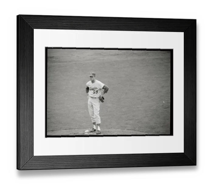 Framed Print : Don Drysdale Staring with Hands on Hips Framed Print : Don Drysdale Staring with Hands on Hips
