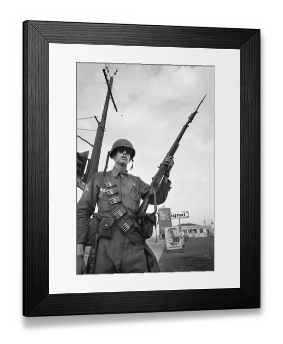 Framed Print : National Guard in Watts Framed Print : National Guard in Watts