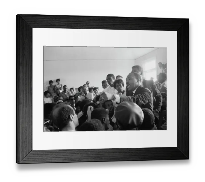 Framed Print : Martin L. King Gesturing Among Crowd Framed Print : Martin L. King Gesturing Among Crowd