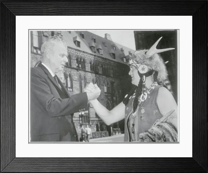 Framed Print : John Diefenbaker Shaking Hands Framed Print : John Diefenbaker Shaking Hands