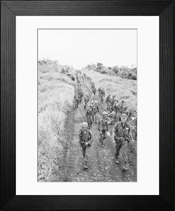 Framed Print : Vietnamese Marching Toward Pleiku Framed Print : Vietnamese Marching Toward Pleiku
