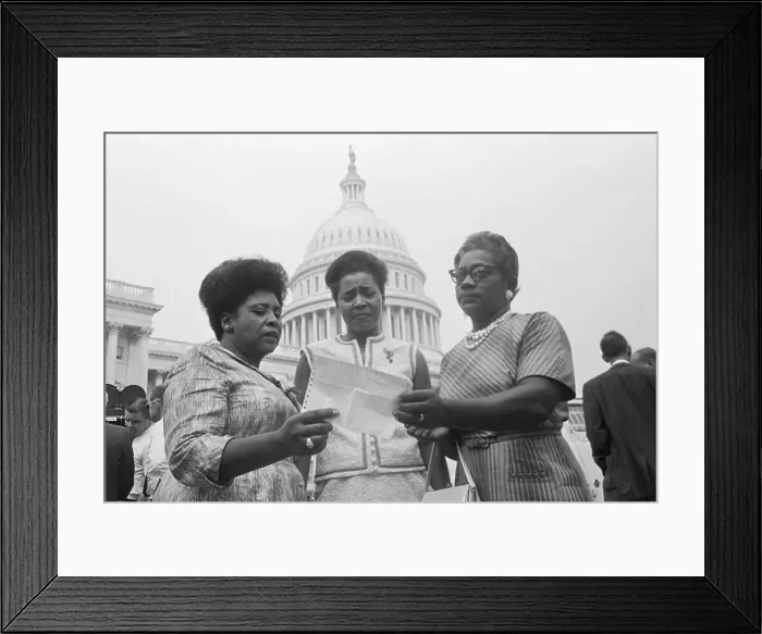 Framed Print : Civil Rights Demonstrators Holding Legal Document Framed Print : Civil Rights Demonstrators Holding Legal Document
