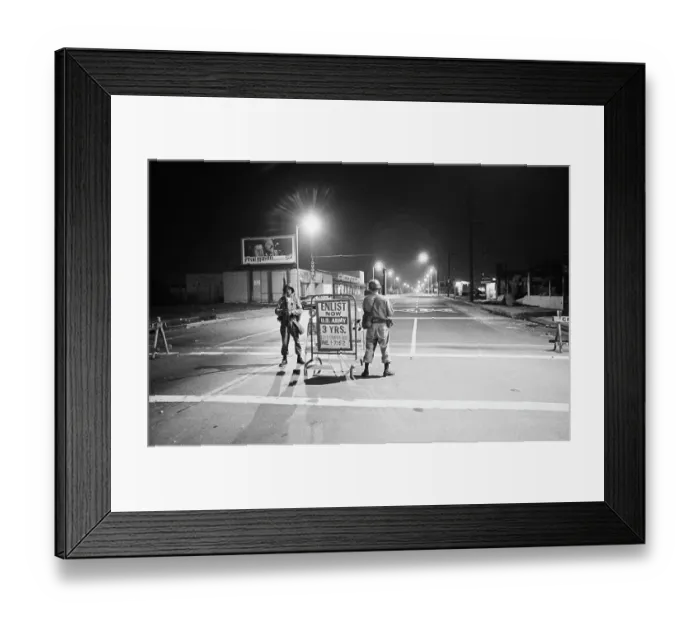 Framed Print : National Guardsmen in Watts Framed Print : National Guardsmen in Watts