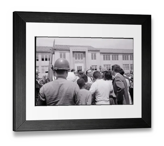Framed Print : Edmund G. Brown Surrounded by Guards Framed Print : Edmund G. Brown Surrounded by Guards