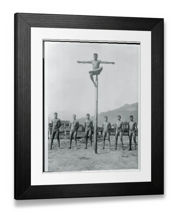 Framed Print : Indian Soldiers During Pole Exercise at Base Camp Framed Print : Indian Soldiers During Pole Exercise at Base Camp