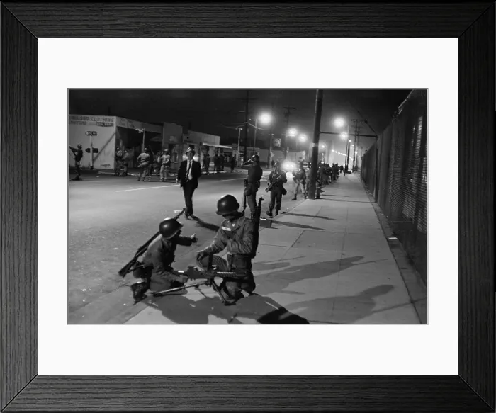 Framed Print : National Guard Setting Up Machine Gun Framed Print : National Guard Setting Up Machine Gun