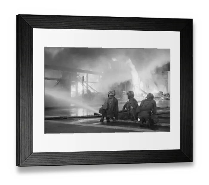 Framed Print : National Guardsmen Fighting Fire During Watts Riots Framed Print : National Guardsmen Fighting Fire During Watts Riots