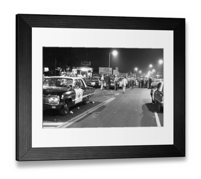 Framed Print : Police in Watts Framed Print : Police in Watts
