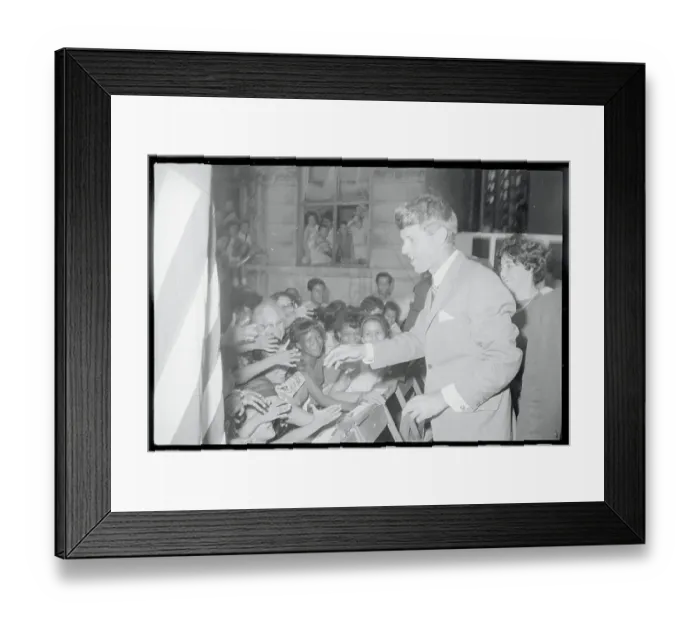 Framed Print : Robert Kennedy Shaking Hands With People Framed Print : Robert Kennedy Shaking Hands With People