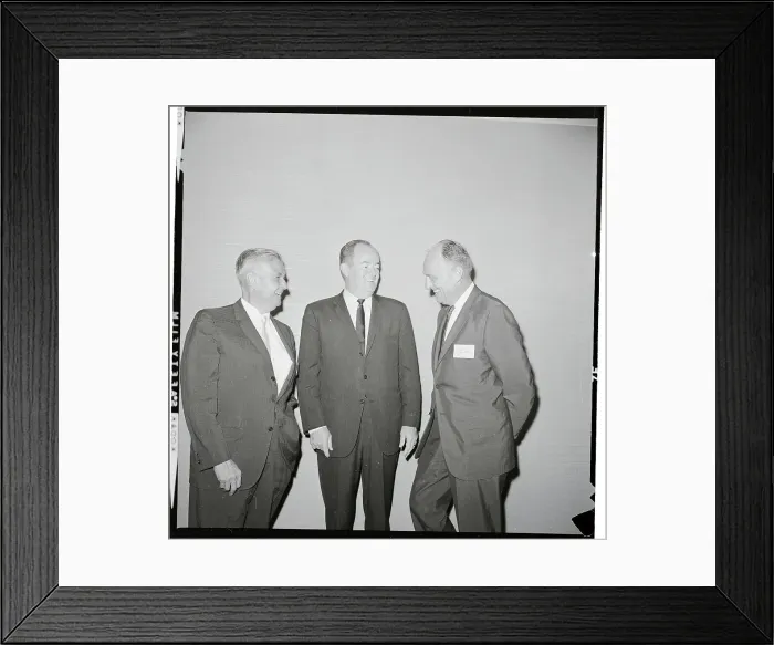 Framed Print : Portrait of Vice president Humphrey, Mayor Fred Sanford and Dr. Luther Terry Framed Print : Portrait of Vice president Humphrey, Mayor Fred Sanford and Dr. Luther Terry