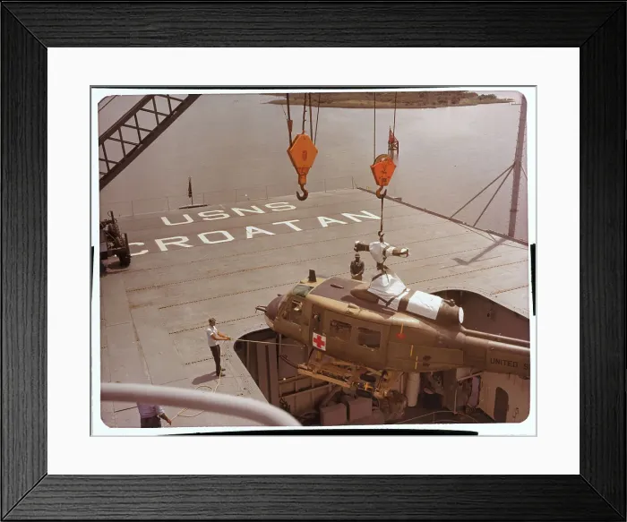 Framed Print : Helicopter Loading on Ship Framed Print : Helicopter Loading on Ship