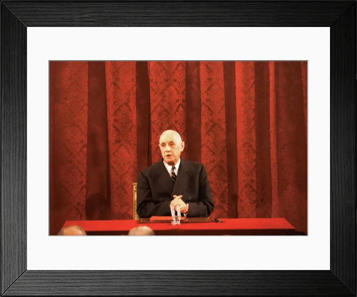 Framed Print : President Charles De Gaulle Framed Print : President Charles De Gaulle