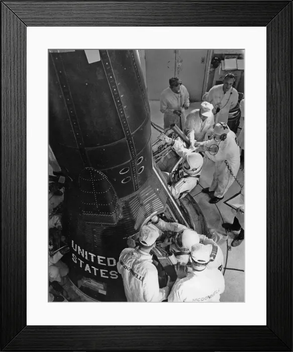 Framed Print : Astronauts Training with Gemini Craft Framed Print : Astronauts Training with Gemini Craft