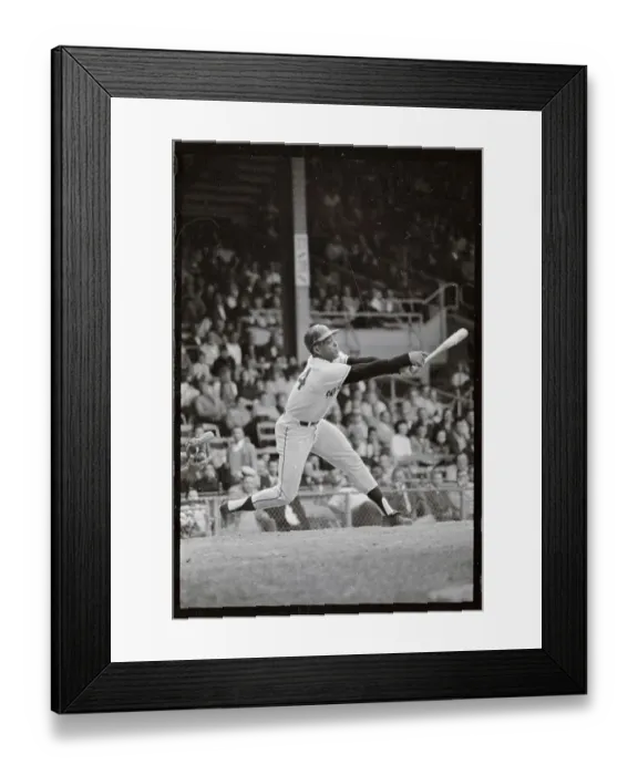 Framed Print : Willie Mays Missing His Hit