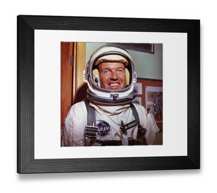 Framed Print : Gordon Cooper Wearig Space Helmet Framed Print : Gordon Cooper Wearig Space Helmet