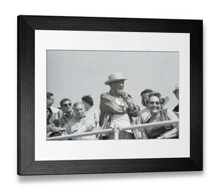 Framed Print : Pablo Picasso Watching Bullfight Framed Print : Pablo Picasso Watching Bullfight