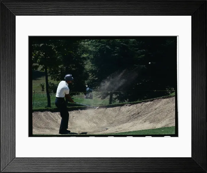Framed Print : Hitting From the Sand Trap