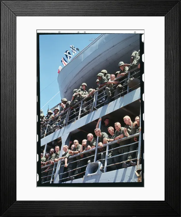 Framed Print : Troops Arriving by Ship Framed Print : Troops Arriving by Ship